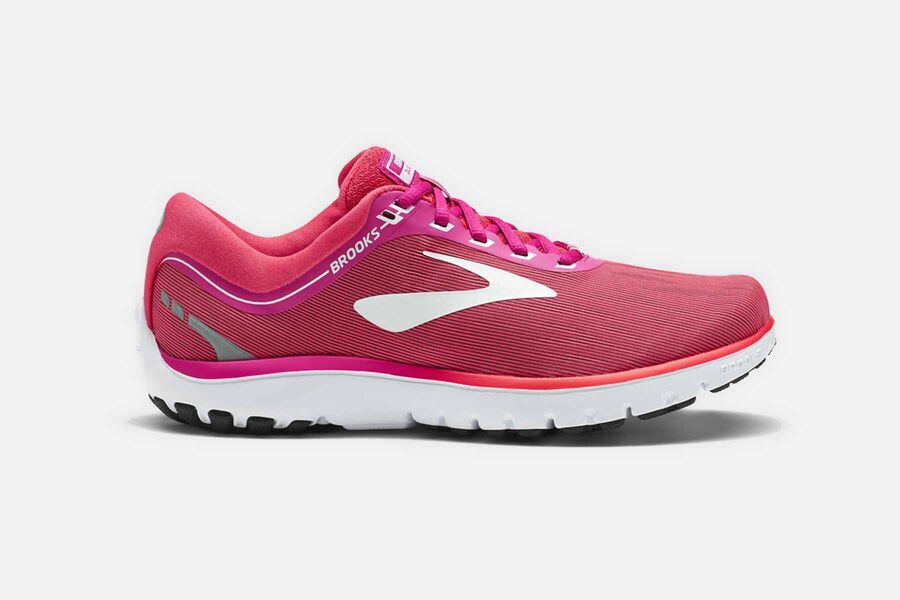 Brooks PureFlow 7 Mens Australia - Road Running Shoes - Pink/White (684-CTDKN)